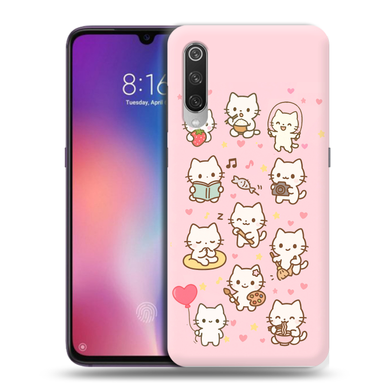 Силиконовый противоударный чехол на Xiaomi Mi9 с принтом Hello Kitty Хелоу Кити Силиконовый противоударный чехол на Xiaomi Mi9 с принтом Hello Kitty Хелоу Кити