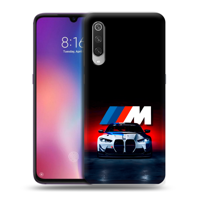 Силиконовый противоударный чехол на Xiaomi Mi9 с принтом БМВ BMW Силиконовый противоударный чехол на Xiaomi Mi9 с принтом БМВ BMW