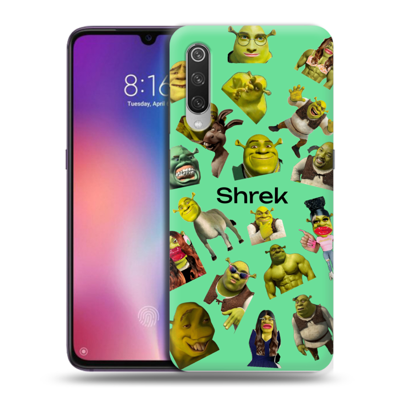 Пластиковый чехол на Xiaomi Mi9 с принтом Шрек Shrek Пластиковый чехол на Xiaomi Mi9 с принтом Шрек Shrek