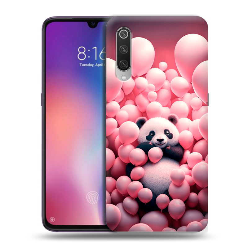Пластиковый чехол на Xiaomi Mi9 с принтом Панда Пластиковый чехол на Xiaomi Mi9 с принтом Панда