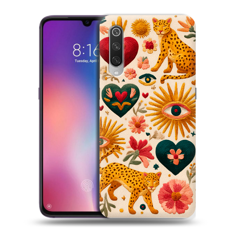 Силиконовый противоударный чехол на Xiaomi Mi9 с принтом Модный принт Силиконовый противоударный чехол на Xiaomi Mi9 с принтом Модный принт