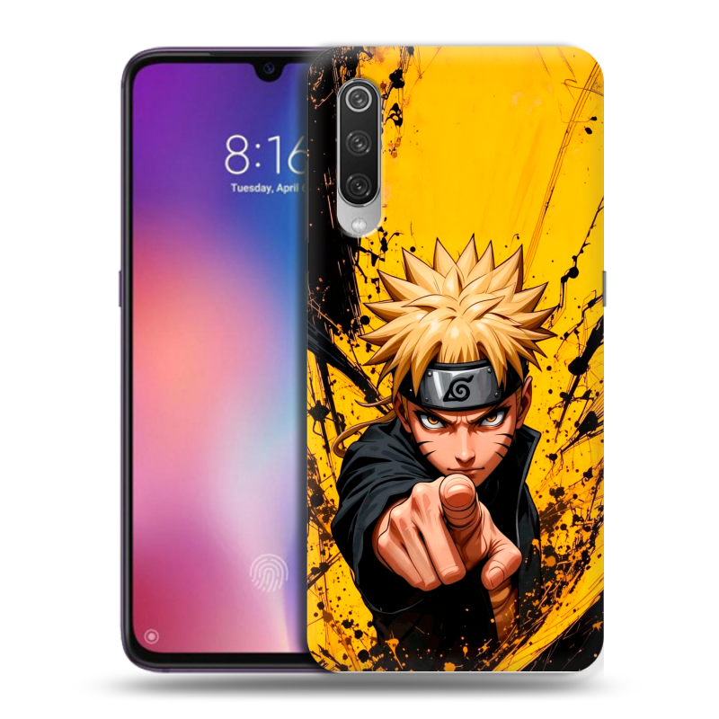 Силиконовый противоударный чехол на Xiaomi Mi9 с принтом Naruto Наруто Силиконовый противоударный чехол на Xiaomi Mi9 с принтом Naruto Наруто