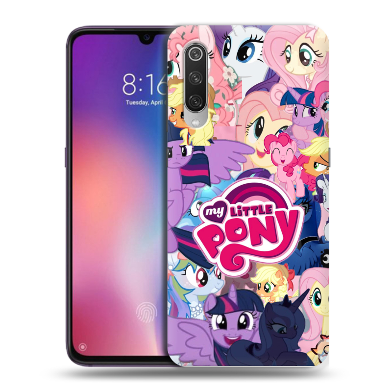 Пластиковый чехол на Xiaomi Mi9 с принтом My little pony Дружба чудо Пластиковый чехол на Xiaomi Mi9 с принтом My little pony Дружба чудо