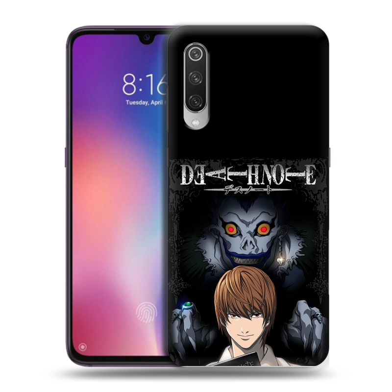 Силиконовый противоударный чехол на Xiaomi Mi9 с принтом Death note Тетрадь смерти Силиконовый противоударный чехол на Xiaomi Mi9 с принтом Death note Тетрадь смерти
