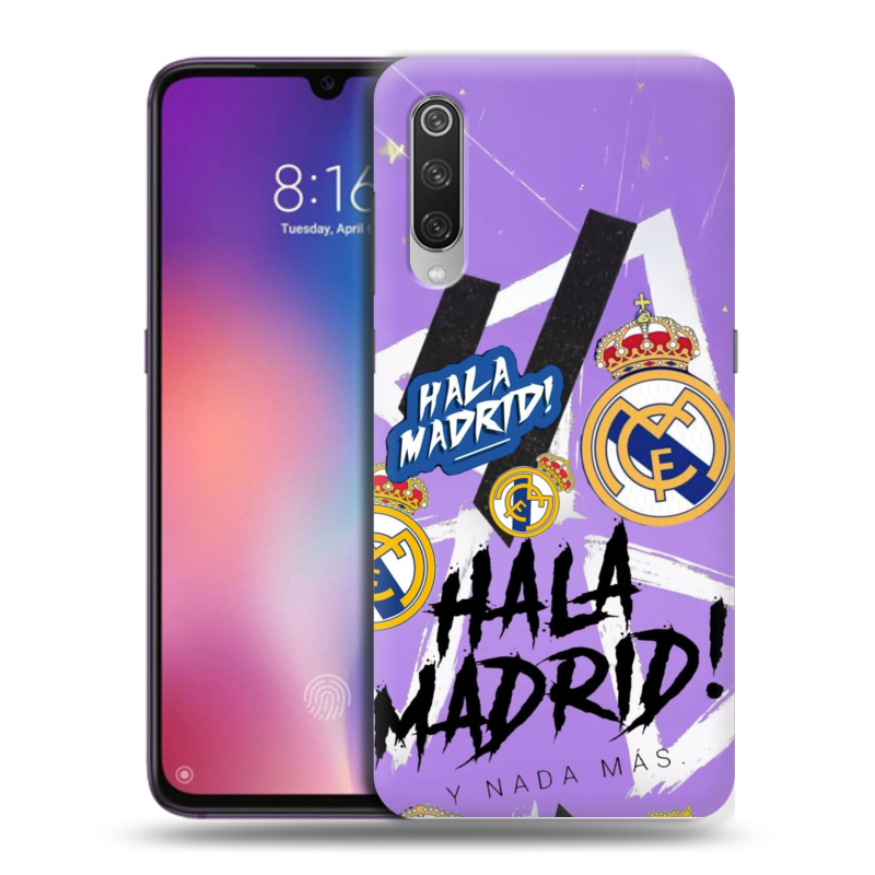 Силиконовый противоударный чехол на Xiaomi Mi9 с принтом Real Madrid Реал Мадрид Силиконовый противоударный чехол на Xiaomi Mi9 с принтом Real Madrid Реал Мадрид