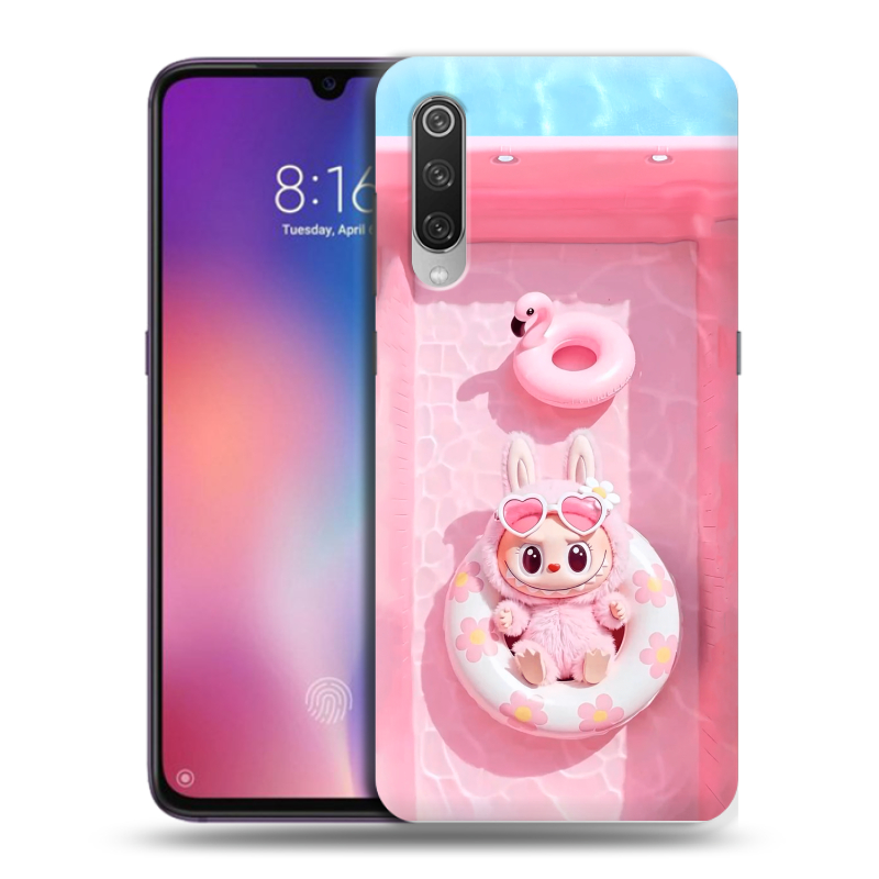 Пластиковый чехол на Xiaomi Mi9 с принтом Labubu Лабубу Пластиковый чехол на Xiaomi Mi9 с принтом Labubu Лабубу