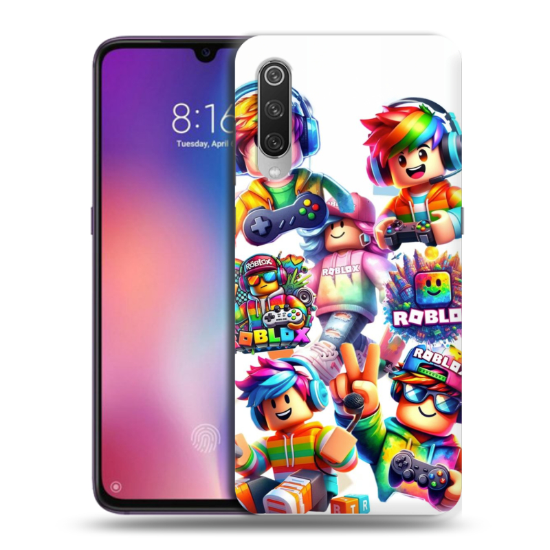Пластиковый чехол на Xiaomi Mi9 с принтом Roblox Роблокс Пластиковый чехол на Xiaomi Mi9 с принтом Roblox Роблокс