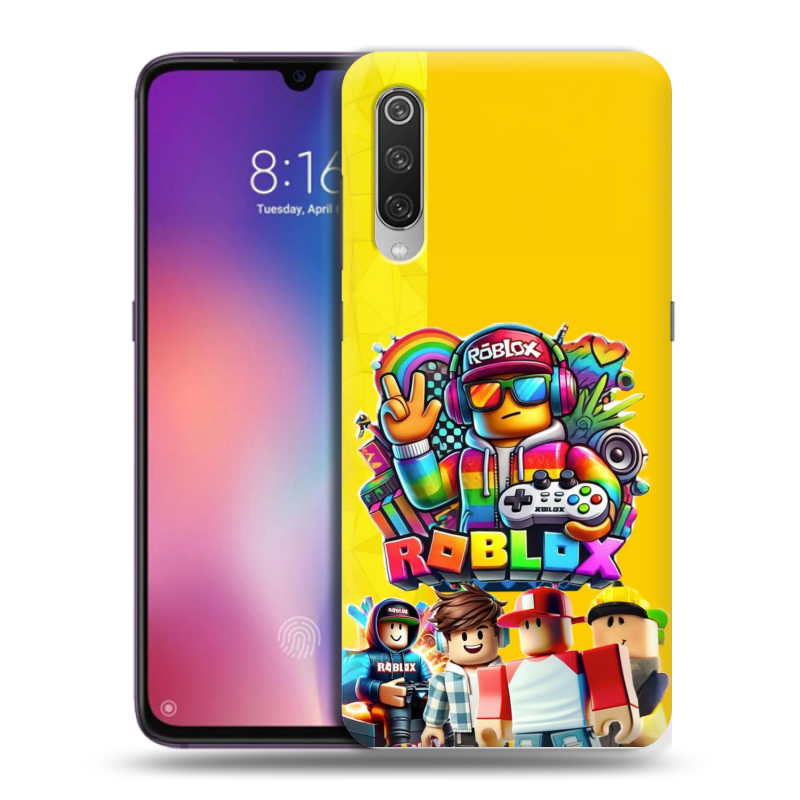 Пластиковый чехол на Xiaomi Mi9 с принтом Roblox Роблокс Пластиковый чехол на Xiaomi Mi9 с принтом Roblox Роблокс