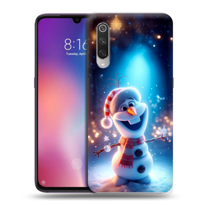 Силиконовый противоударный чехол на Xiaomi Mi9 с принтом Новый год Силиконовый противоударный чехол на Xiaomi Mi9 с принтом Новый год