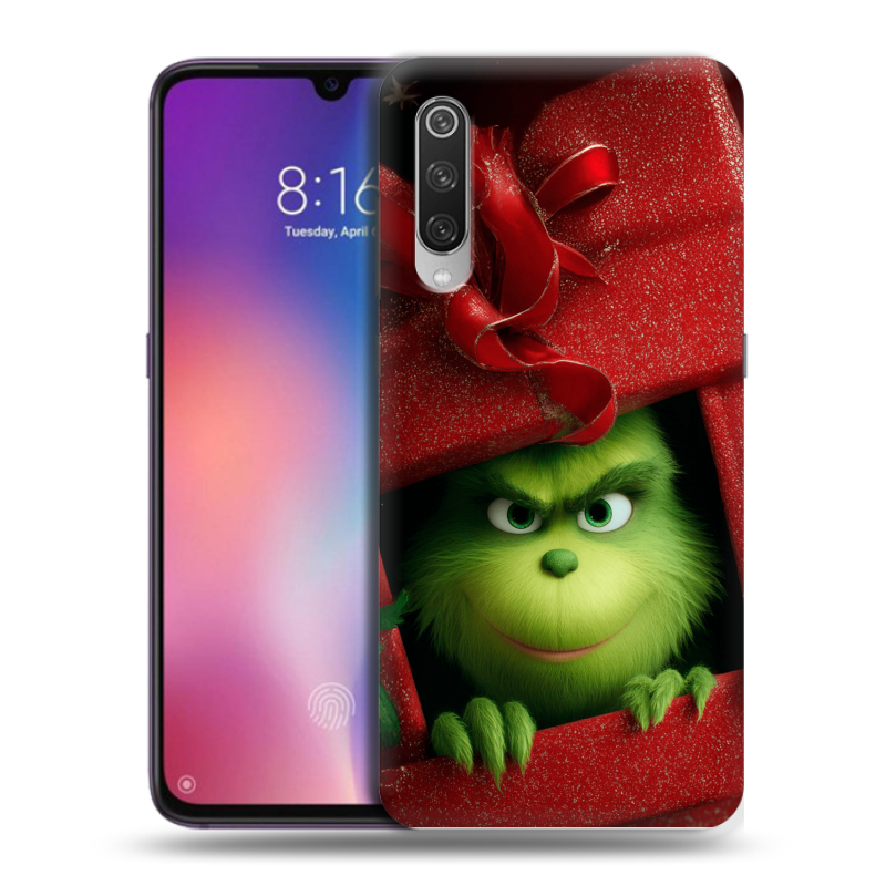 Силиконовый противоударный чехол на Xiaomi Mi9 с принтом Новый год Силиконовый противоударный чехол на Xiaomi Mi9 с принтом Новый год