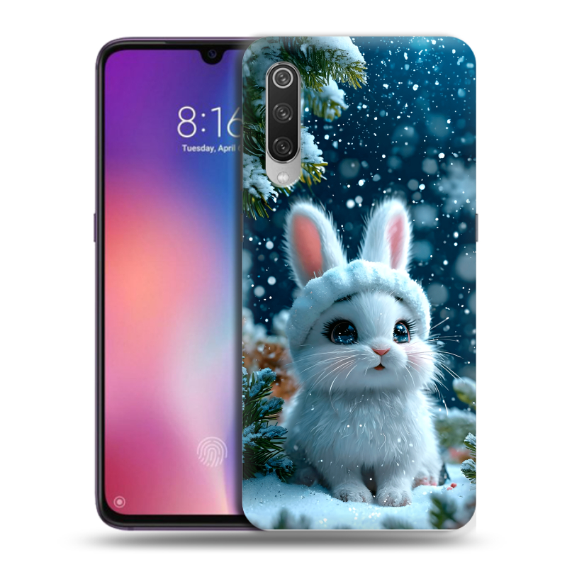 Пластиковый чехол на Xiaomi Mi9 с принтом Новый год Пластиковый чехол на Xiaomi Mi9 с принтом Новый год