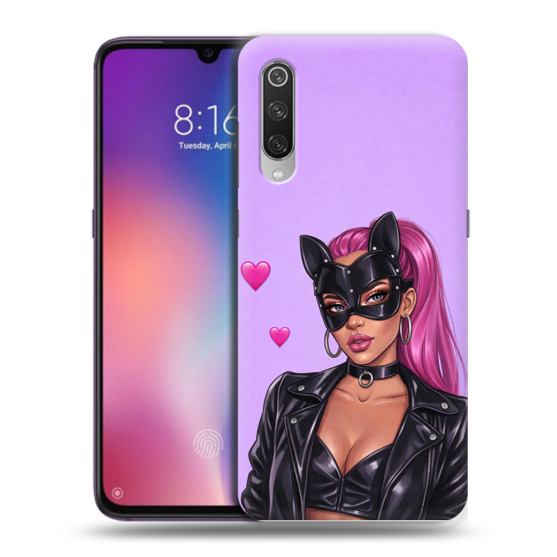 Пластиковый чехол на Xiaomi Mi9 с принтом женский Пластиковый чехол на Xiaomi Mi9 с принтом женский