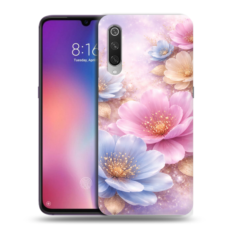 Силиконовый противоударный чехол на Xiaomi Mi9 с принтом женский Силиконовый противоударный чехол на Xiaomi Mi9 с принтом женский