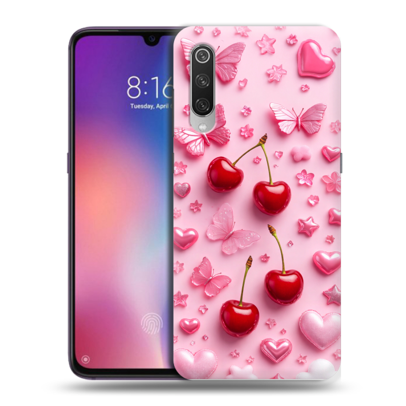 Пластиковый чехол на Xiaomi Mi9 с принтом для девочек Пластиковый чехол на Xiaomi Mi9 с принтом для девочек