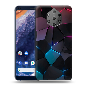 Силиконовый чехол на Nokia 9 PureView с принтом Геометрия неона Силиконовый чехол на Nokia 9 PureView с принтом Геометрия неона
