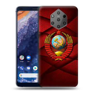 Силиконовый чехол на Nokia 9 PureView с принтом Герб СССР Силиконовый чехол на Nokia 9 PureView с принтом Герб СССР