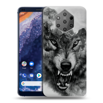 Силиконовый чехол на Nokia 9 PureView с принтом Волк Силиконовый чехол на Nokia 9 PureView с принтом Волк