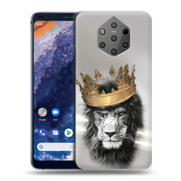 Силиконовый чехол на Nokia 9 PureView с принтом Лев с короной Силиконовый чехол на Nokia 9 PureView с принтом Лев с короной