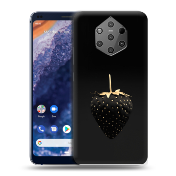 Силиконовый чехол на Nokia 9 PureView с принтом Черная клубника Силиконовый чехол на Nokia 9 PureView с принтом Черная клубника