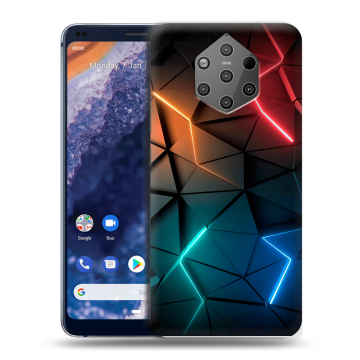 Силиконовый чехол на Nokia 9 PureView с принтом Абстракция неон Силиконовый чехол на Nokia 9 PureView с принтом Абстракция неон