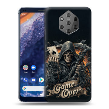 Силиконовый чехол на Nokia 9 PureView с принтом Скелет карты Силиконовый чехол на Nokia 9 PureView с принтом Скелет карты
