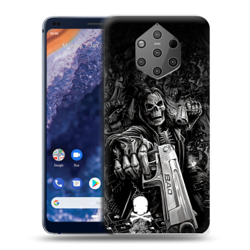 Силиконовый чехол на Nokia 9 PureView с принтом Скелет Силиконовый чехол на Nokia 9 PureView с принтом Скелет
