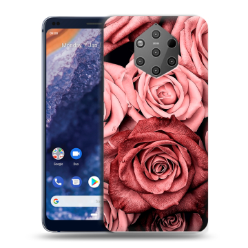 Силиконовый чехол на Nokia 9 PureView с принтом Цветы розы Силиконовый чехол на Nokia 9 PureView с принтом Цветы розы