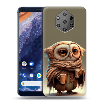 Силиконовый чехол на Nokia 9 PureView с принтом Сова Силиконовый чехол на Nokia 9 PureView с принтом Сова