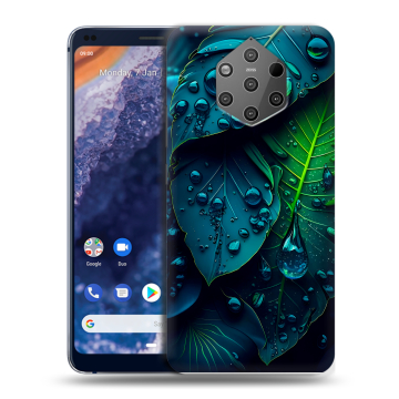 Силиконовый чехол на Nokia 9 PureView с принтом Листья Силиконовый чехол на Nokia 9 PureView с принтом Листья