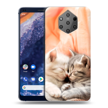 Силиконовый чехол на Nokia 9 PureView с принтом Котята Силиконовый чехол на Nokia 9 PureView с принтом Котята