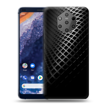 Силиконовый чехол на Nokia 9 PureView с принтом Текстура металла