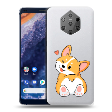 Силиконовый чехол на Nokia 9 PureView с принтом Корги