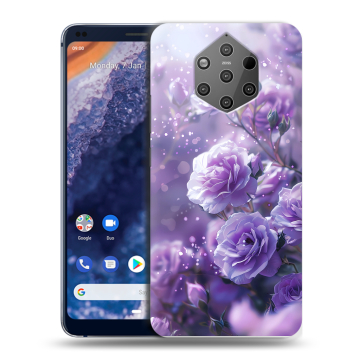 Силиконовый чехол на Nokia 9 PureView с принтом Розы цветы