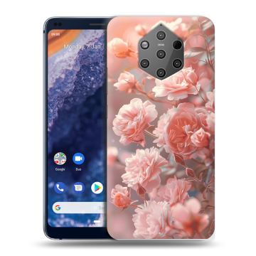 Силиконовый чехол на Nokia 9 PureView с принтом Розовые розы