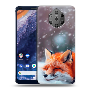 Силиконовый чехол на Nokia 9 PureView с принтом лиса