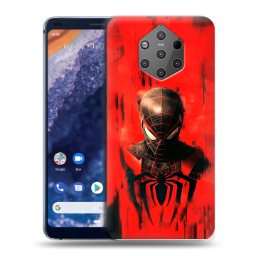 Силиконовый чехол на Nokia 9 PureView с принтом человек паук spiderman