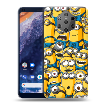 Силиконовый чехол на Nokia 9 PureView с принтом Миньоны