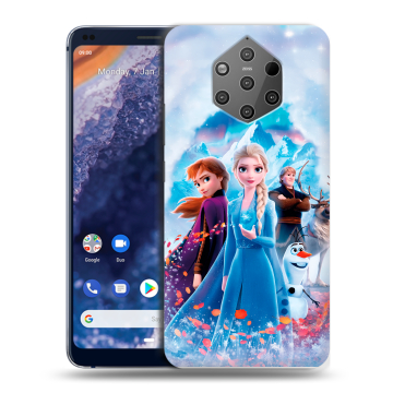 Силиконовый чехол на Nokia 9 PureView с принтом Холодное сердце Frozen