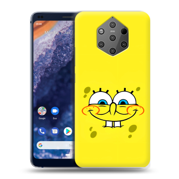 Силиконовый чехол на Nokia 9 PureView с принтом спанчбоб спанч боб