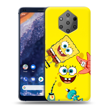 Силиконовый чехол на Nokia 9 PureView с принтом Спанч боб Спанчбоб Силиконовый чехол на Nokia 9 PureView с принтом Спанч боб Спанчбоб