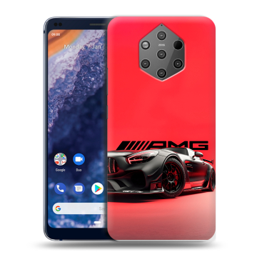 Силиконовый чехол на Nokia 9 PureView с принтом Мерседес Mercedes AMG