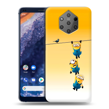 Силиконовый чехол на Nokia 9 PureView с принтом Миньоны