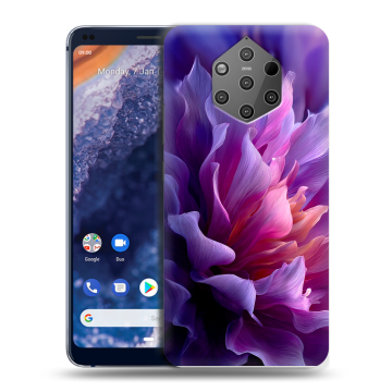 Силиконовый чехол на Nokia 9 PureView с принтом женский цветы Силиконовый чехол на Nokia 9 PureView с принтом женский цветы