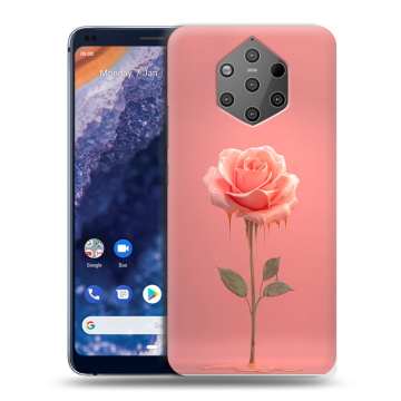 Силиконовый чехол на Nokia 9 PureView с принтом Розовая роза