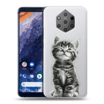 Силиконовый чехол на Nokia 9 PureView с принтом Котенок