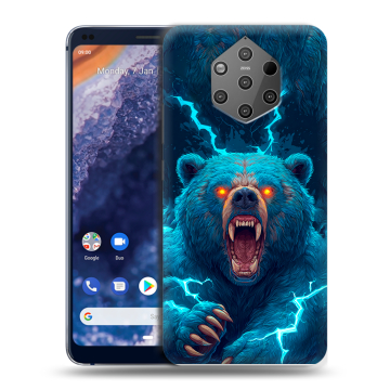 Силиконовый чехол на Nokia 9 PureView с принтом Медведь