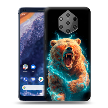 Силиконовый чехол на Nokia 9 PureView с принтом Медведь