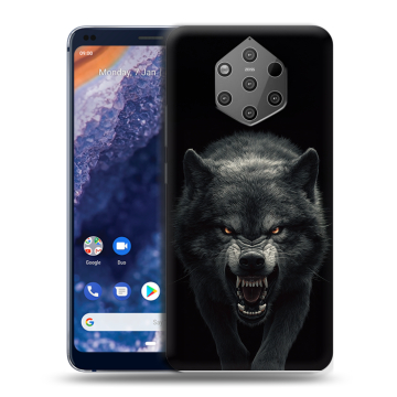 Силиконовый чехол на Nokia 9 PureView с принтом Волк