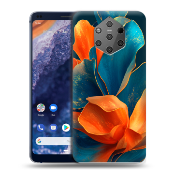 Силиконовый чехол на Nokia 9 PureView с принтом Цветы