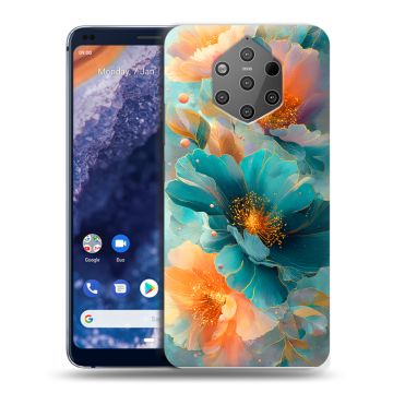 Силиконовый чехол на Nokia 9 PureView с принтом Цветы